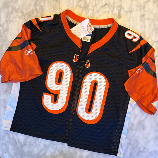 Cincinnati Bengals #90 Reworked Cropped Cardi Jersey